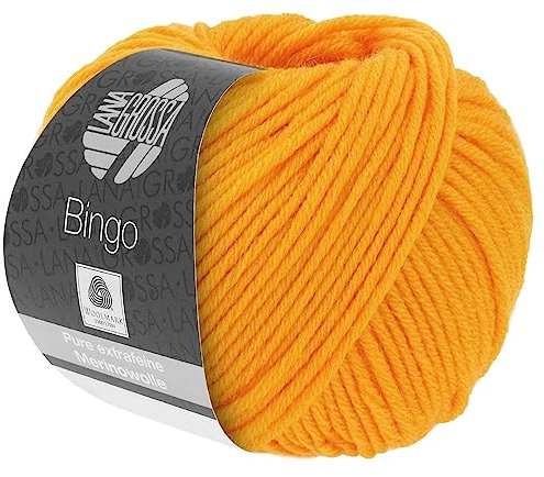 LANA GROSSA Bingo | Extrafeine Merinowolle waschmaschinenfest und filzfrei | Handstrickgarn aus 100% Schurwolle (Merino extrafein) | 50g Wolle zum Stricken & Häkeln | 80m Garn FB 750