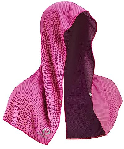 Sukeen Kühlende Handtücher für Hals und Gesicht, Kühlende Nackenwickel, Kühlendes Handtuch Atmungsaktives Schweißtuch Kopftuch, Schnell trocknendes Sport Camping Radsport Kühltuch (Rosenrot)