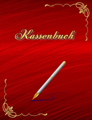 Kassenbuch Kleinunternehmer für viele Berufe geeignet Finanzplaner Händler Handwerker Dienstleistung Vereine Freiberufler Werkstatt Gastronomie ... Ausgaben Kontoübersicht Geschenkidee Rot 02