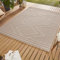 SIMPEX Outdoor Teppich, Boho Design, Teppich Beige, 240 x 340 cm, Teppich skandinavischen Stil, Küche, Balkon, Terrasse, Garten, Picknick
