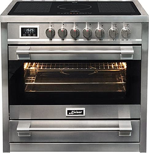 Kaiser Induktions-Standherd HC 93691 IR, Elektro Standherd 90 cm/Kaiser Empire mit Induktionskochfeld /5 Kochzonen/8 Multifunktions-Elektro-Backofen/Selbstreinigung/115 L
