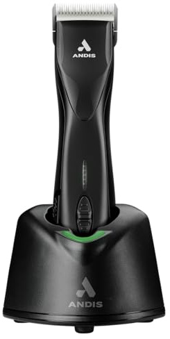 Andis 79170 Pulse Zr II 5-Speed Detachable Blade Clipper, Cordless Animal/Dog Grooming, Removable Lithium Ion Battery, LED Charge Light, Black