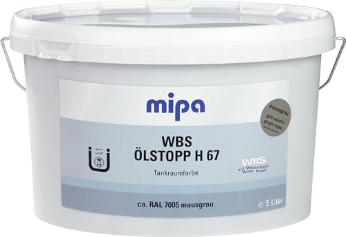 MIPA WBS-Ölstopp H67 Tankraumfarbe Ölsperrbeschichtung RAL 7030 Hellgrau 5L