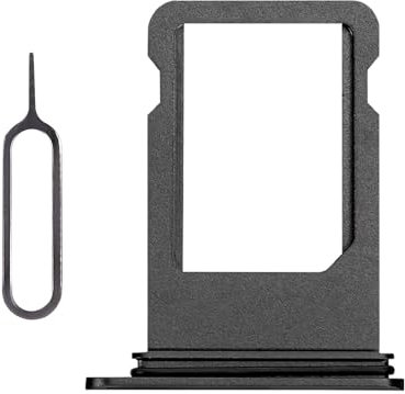 Risidamoy for iPhone 8 Black SIM Card Tray Slot Replacement Single SIM Version for iPhone8 Single Card Holder Adapter with Waterproof Rubber Ring SIM Ejector A1863 A1905 A1906