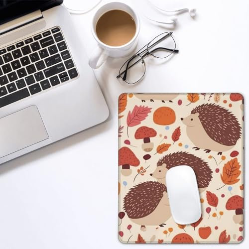 Mauspad mit rutschfester Unterseite, Motiv: Natur, schöner Igel, Gaming-Mauspad, Schreibtisch-Schutzmatte, Computer-Mauspads für Mann und Frau, Schreibtischunterlage mit genähten Kanten