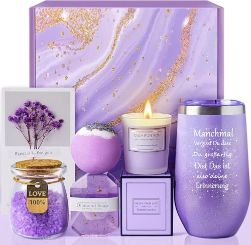 TELANKS Lustige Personalisierte Geschenke für Frauen, Beste Freundin Geschenke, Weinbecher to go Geschenkeset für Freundin, Schwester, Ehefrau, Mama