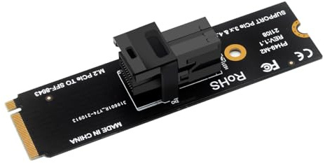 DollaTek M.2 NVME zu U.2 Konverterkarte Mkey PCIeX4 zu SFF8643 Festplattenadapterkarte 64GT/S Stabile Übertragung Zubehör für Desktops