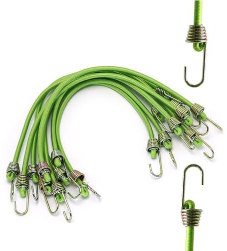 10er Pack 4mm Robuste Spanngummis mit Hake Luggage Binding Rope,Spanngummi mit Haken,Transportgurte Expander,Vielseitiger Gummiseile für Camping,Gepäck,Fracht,Motorrad