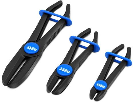 OMT Hose Pinch Off Pliers, 3 Pc Long Reach Hose Clamp Set For Brake Lines