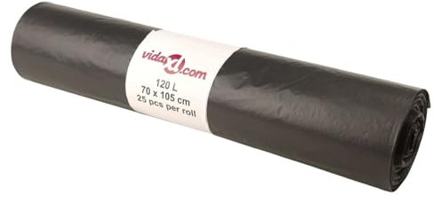 Vopese Bin Bags 250 pcs Black 120 L Rubbish Bags