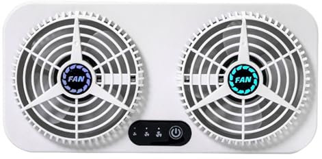 Ventilador de ventilación para ventanilla de automóvil - Ventilador de automóvil con energía solar, interfaz USB enfría el ventilador | Ventilador de ventilación para vehículos recreativos de verano