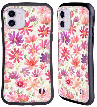 Head Case Designs Offizielle Ninola Kosmos Violett Sommerliche Gartenblumen Hybride Handyhülle Hülle Huelle kompatibel mit Apple iPhone 11