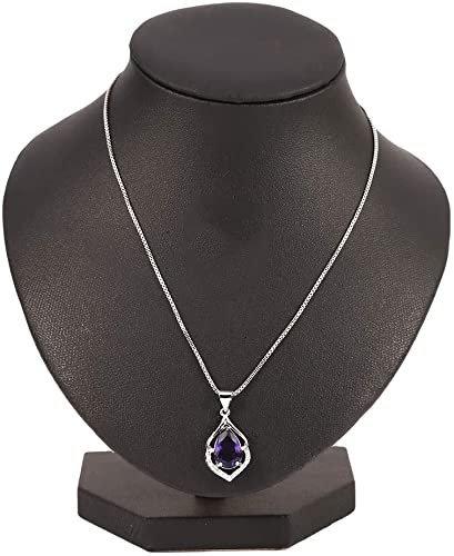 Natürliche Amethyst-Wassertropfen-Kristall-Anhänger-Halskette für DamenschmuckEin cleveres Design