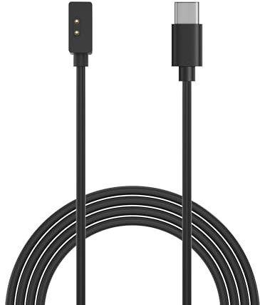 USB C Chargeur Compatible avec Redmi Watch 3/2 Lite/Smart Band Pro/Mi Band 7 Pro - Station de Charge Magnétique 1M Câble USB pour Montre Connectée-Noir(USB C)
