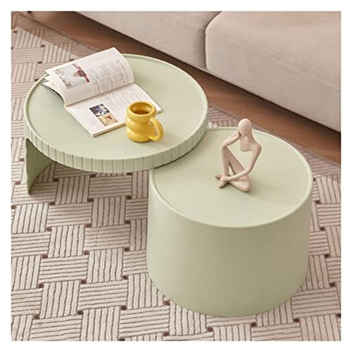 Couchtisch Wohnzimmertisch Moderner faltbarer Nesting-Couchtisch, runde, skalierbare Couchtische for Wohnzimmer, Café, eleganter Mitteltisch, stapelbare Akzenttische, erweiterbar auf bis zu 41,3 Zoll