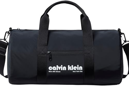 Calvin Klein Herren Duffle Bag Tasche Graphic Crossbody mit Retro-Logo, Schwarz (Black), Einheitsgröße