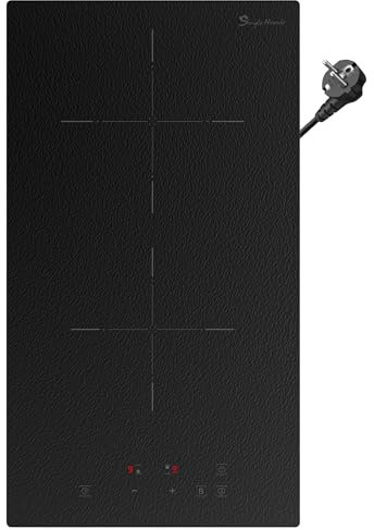 Placa de Inducción 2 Fuegos – Vidrio Mate, Función Boost, 9 Niveles de Potencia, Temporizador 1-99 Min, Bloqueo Infantil, 3500W