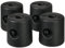 Outsunny Pack de 4 Pesos para Carpas Plegables Soportes Rellenables con 9,2 kg de Agua o 12 kg de Arena Pesos para Cenador con Perillas de Fijación Ø24x25,5 cm Negro