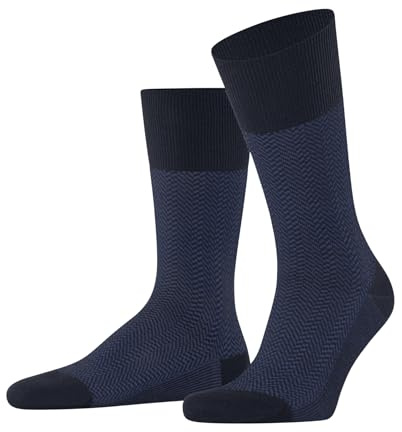 FALKE Herren Airport Herringstripe Socken Wolle Baumwolle atmungsaktiv