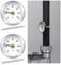 2Pcs Clip On Hot Water Pipe thermometer 0-120C, 63MM, Bimetal, Stainless Steel Surface Contact, Balancing Temperature Gauge for Accurate Hot Water Pipe Temperature Monitoring