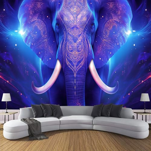 Fototapete Mandala Elefant 260X175Cm Tapete Wandbild Tapete Fototapeten Tapeten Wandtapete Wand Schlafzimmer Wohnzimmer Tier Galaxie Eckfototapete Wanddekoration