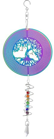 Wind Spinners For, Wind Spinners, Hanging Garden Ornaments, Wind Spinner, Rainbow Tree Of Life Wind Sculptures, Art Ornaments Decorations For Outdoor Yard Garden Balcony