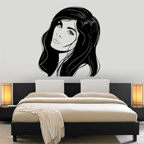 Vinilo adhesivo de pared para salón de belleza, decoración de dormitorio, póster de 48 x 42 cm