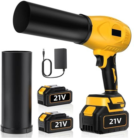 Auto Gewaltgebläse,Turbo Fan Jet Blower, 30000RPM Akku Laubbläser Gebläse mit 2x3000mAh Batterie, 200m/s Schneefräse, Turbo Druckluft Duster Für Reinigung/Schneeräumung/Autos (A)