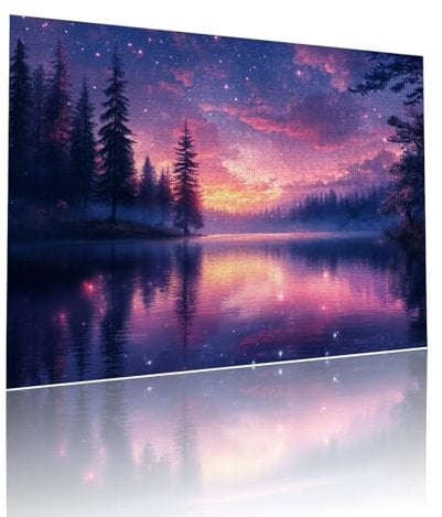 Sternenhimmel Puzzle für Erwachsene Kinder Anspruchsvoll 3000 Teile Impossible Klassische Puzzles Schwer Sonnenuntergang ab 8 9 10 Jahre für Mädchen Jungen Jigsaw Kunst Educa Geschenke 81x122cm t-967