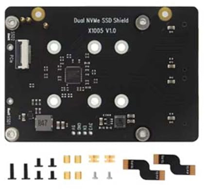 X1005 Double NVME Solid Disk Expansion Adapter Board Blue LED Light Networking Storage NAS for Small Computer Storage