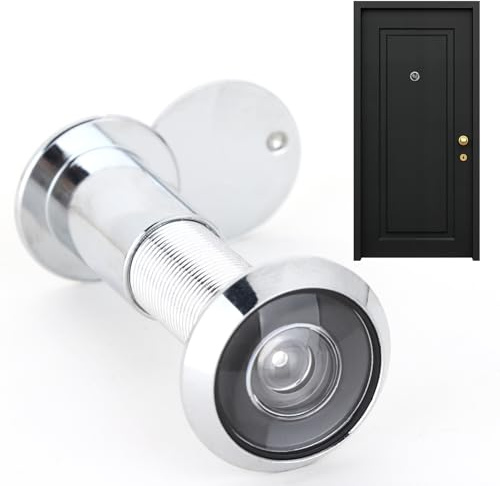 Türspion 220° Weitwinkel aus Zinklegierung mit Sichtschutz, Tür Spion für 35-60mm Türdicke Bohrloch Ø 16mm Edelstahl Optik Einfache Montage