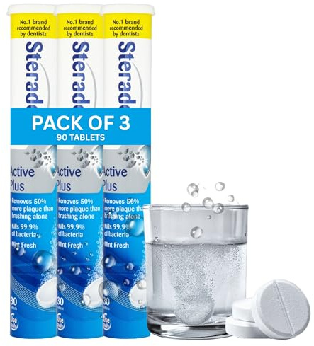 90x Retainer Cleaner Tablets (3x30) - Retainer Cleaning, False Teeth Cleaner, Mouthguard Cleaner, Denture Cleaning Tablets, Aligner Cleaner, Brite Retainer Tablet - 90 Tablets - 3 Months