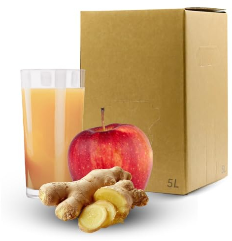 Frische Kontor | Apfel-Ingwersaft | Direktsaft mit Äpfel aus dem Alten Land | Bag-in-Box (5 L)
