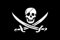 Gran Bandera de Pirata de Jack 150 x 90 cm Satén Durabol.
