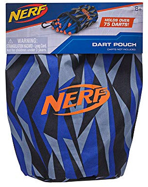 Nerf Elite Dart Beutel NER0151 Aufbewahrungsbeutel für bis zu 50 Nerf Darts aus hochwertigem Nylonmaterial im stylischen Nerf Elite Design, inklusive Clip zum befestigen