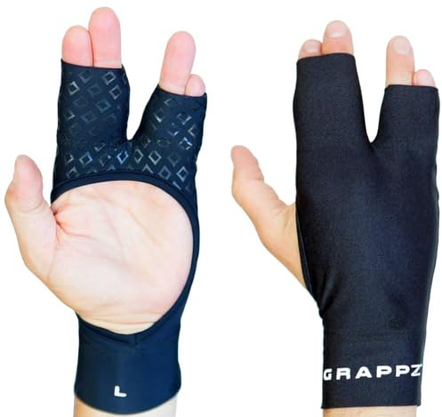 Finger Support Athletic Compression Gloves, Splint Alternative, Unisex M