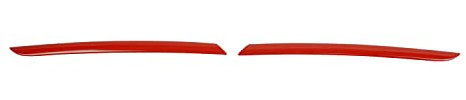 Moulure de Grille de Calandre Compatible avec Renault Clio IV 2012-2016 en Acier Inoxydable Rouge