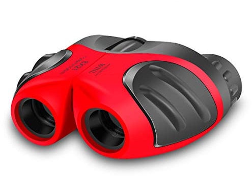BIBOYELF Spielzeug FÜR 3-12 Jahre Alte Mädchen, Kompakte wasserdichte Fernglas FÜR Kinder Geschenke FÜR Teen Girl Geburtstags Geschenk(Rot)