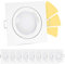 linovum 10 Stück Einbauspots LED 230V weiß eckig - GU10 LED 5W warmweiß - mit fourSTEP Dimmbar ohne Dimmer 10x Einbaustrahler