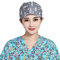 Verstellbar Chirurgie Kappe Peeling Kappe aus Baumwolle OP-Haube Einheitsgröße Chirurgie Hut Unisex Scrub Cap Arzt Surgical Cap , Grau Fisch, 58-62cm