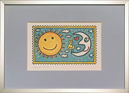 James Rizzi Wandbild, Pop Art, Rechteckig, Silber, Wohnzimmer, Gebürstet, Wandmontage, 22 x 5 cm