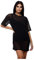 janisramone® Women's Short Sleeve Fishnet Top Sheer Mesh Oversized T Shirts for Women Soft & Comfortable Longline Tunic Baggy Tops for Women UK - Chic Women's T-Shirts