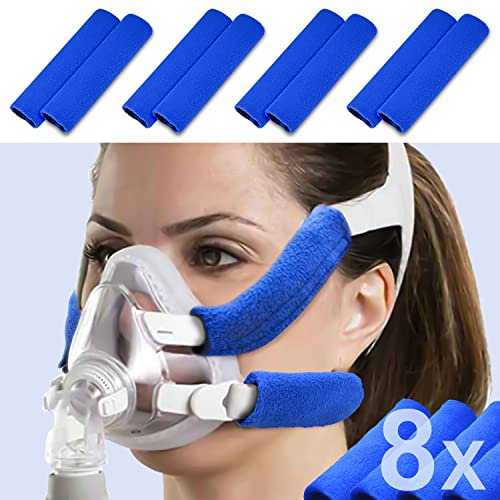 8 Pack CPAP Headgear Strap Covers, Universal and Reusable CPAP Strap Covers, Soft-Fleece Strap Pads, Reduce Red Marks & No.