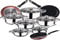 Bateria de cocina 12 piezas SAN IGNACIO Cassel, acero inoxidable, con juego sartenes (16/20/24 cm) RENBERG Paradise en aluminio prensado