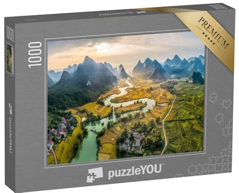 puzzleYOU: Puzzle 1000 Teile „Reis und Reisfeld im Dorf Phong NAM in Trung Khanh, Cao Bang, Vietnam“ – aus der Puzzle-Kollektion Asien, Vietnam, Landschaft, Aus Aller Welt