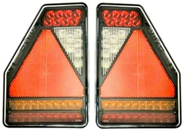 MelTruck 2x 5-functional LED Rückleuchte Anhänger Rücklicht 12V E9 Rücklicht Bajonet SET