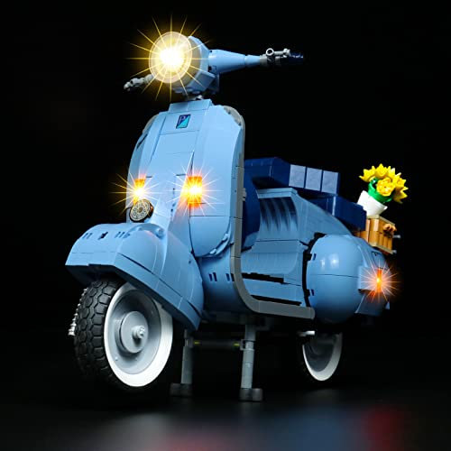 LocoLee Led Licht Set Kompatibel mit LEGO Vespa 125 Vintage Scooter, Led Beleuchtungs Set Compatible with LEGO 10298 Vespa 125 Roller - Nur Lichter-Set,Kein Modell (Classic Version)