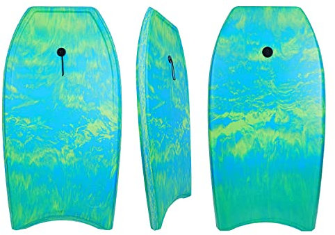 ATUNAS 94 cm Boogie Boards für Strand, Body Board mit strapazierfähigem und leichtem PE + EVA gemischtem Schaumstoff, Surfen für Kinder und Erwachsene, Ozeanblau (2RJ95)