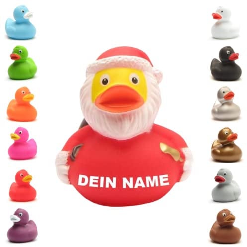 Badeente - personalisierbar (Weihnachtsmann Ente)
