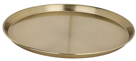 EGLO LIVING Dekoschale Forleyet, elegante Schale zum Dekorieren, runder Dekoteller aus Aluminium in Messing Gebürstet, Metallschale Ø 40 cm